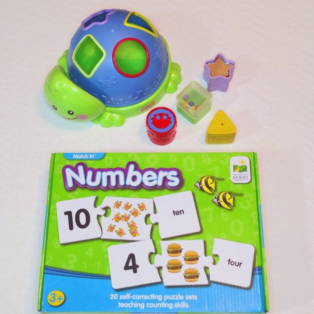 Fisher Price Block Sorting Turtle & The Learning Journey Match it! Count…